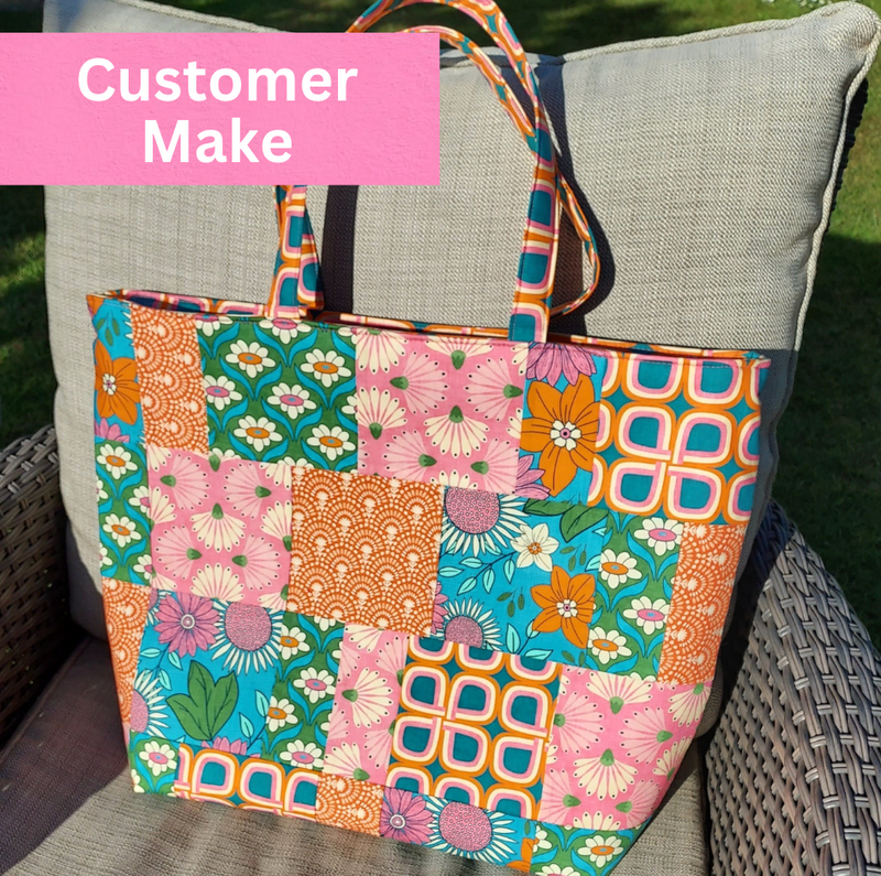 Large Patchwork Tote Bag Video Tutorial *Digital Product*