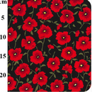 Black Poppy Parade - 100% Cotton Poplin Fabric - Sold Per Half Metre 112cm wide