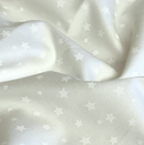 Simply Tonal Stars White on White 100% Cotton Fabric 112cm wide sold per half metre