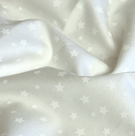 Simply Tonal Stars White on White 100% Cotton Fabric 112cm wide sold per half metre