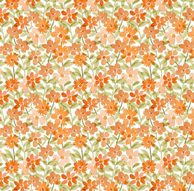 Spring Floral 100% Premium Cotton Fabric 112cm Wide Sold Per Half Metre