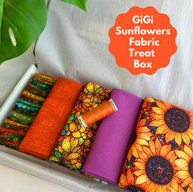 GiGi Sunflowers 5 Piece FQ Bundle Plus Thread Treat Box