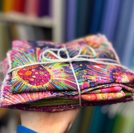 430g Colour Burst Remnant Bundle Premium Cotton Fabrics