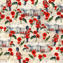 Palace Poppies London 100% Cotton Poplin Sold Per 1/2 Metre 112cm Wide