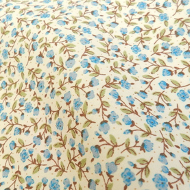 Blue Tiny Floral Small Print 100% Cotton Poplin Sold Per 1/2 Metre 112cm Wide