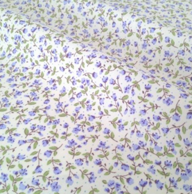 Lilac Tiny Floral Small Print 100% Cotton Poplin Sold Per 1/2 Metre 112cm Wide