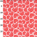 Valentines Hearts Polycotton fabric, 112cm wide per 1/2 metre