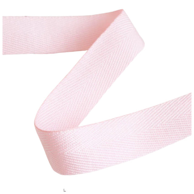 Pink Acrylic Webbing Tape 25mm Wide Sold Per Metre