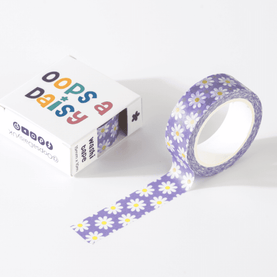 Purple Flower Washi Tape - Oops A Daisy 15mm x 10 metres
