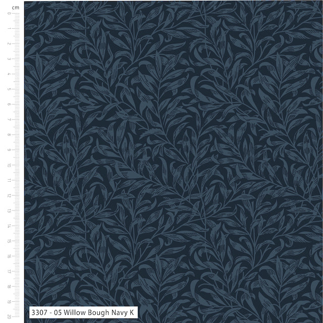 William Morris Willow Bough Yuletide Bloom Christmas 100% Premium Cotton fabric  Per 1/2 Metre 112cm wide