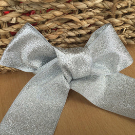 Silver Lame Ribbon 25mm Wide Sold Per Metre