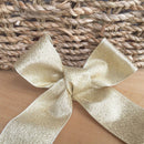 PRE-CUT 1 Metre Pieces Gold Lame Ribbon 15mm Wide