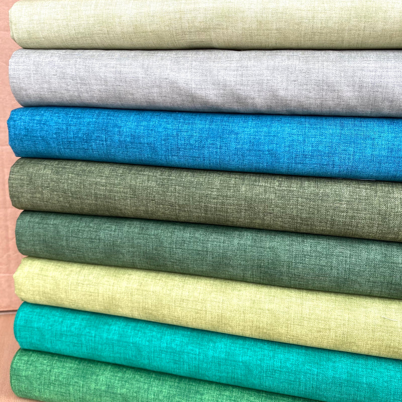 fat quarter bundle green linen look fabrics