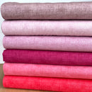 Linen Texture Cotton Blender 100% cotton fabric per 1/2 metre, shades of pink