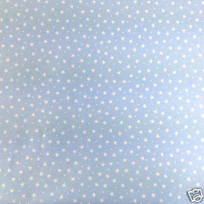 baby blue tiny star cotton poplin fabric