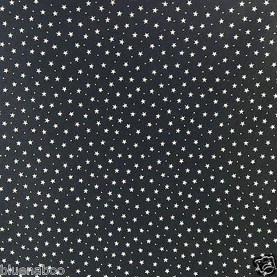 black tiny star cotton poplin fabric