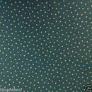 Green tiny star cotton poplin fabric