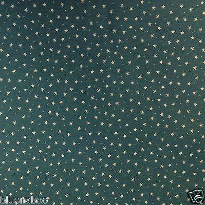 Green tiny star cotton poplin fabric