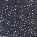 Navy blue tiny star cotton poplin fabric