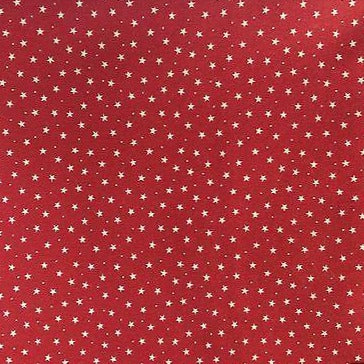 Red tiny star cotton poplin fabric