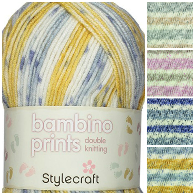 Stylecraft Bambino Prints Double Knit yarn, 100% Acrylic, 100 grams