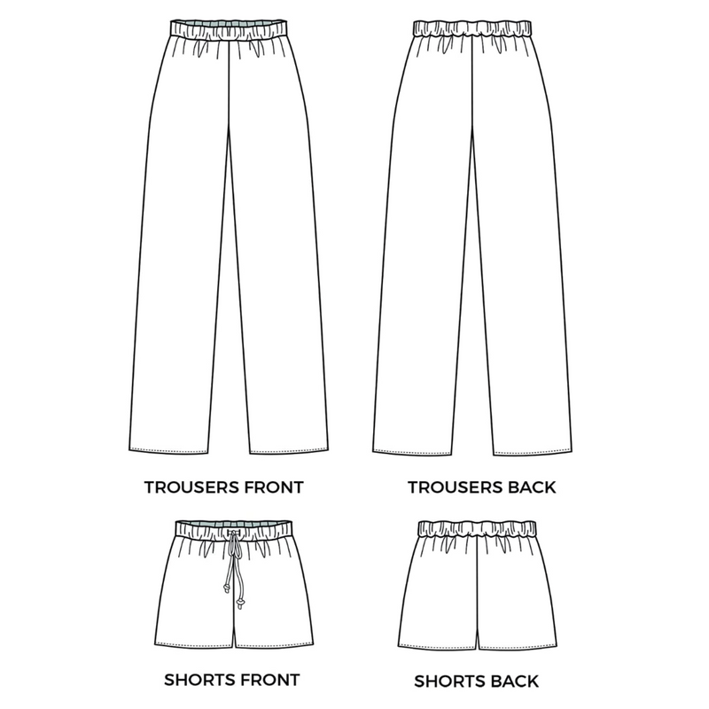 Tilly and the Buttons Jaimie Pyjama Bottoms and Shorts Printed Sewing Pattern, Paper, Multi, UK 4-24