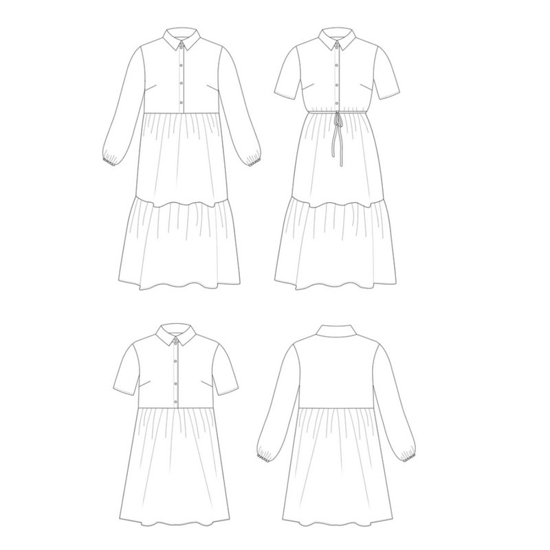 Tilly and the Buttons Lyra Shirt Dress Sewing Pattern Sizes UK 6 - 34