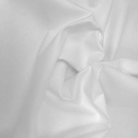 White plain cotton poplin