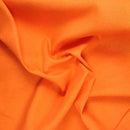 Orange cotton poplin fabric