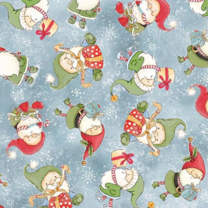 Holiday Elves Christmas 100% Premium Cotton by Timeless Treasures Per 1/2 Metre