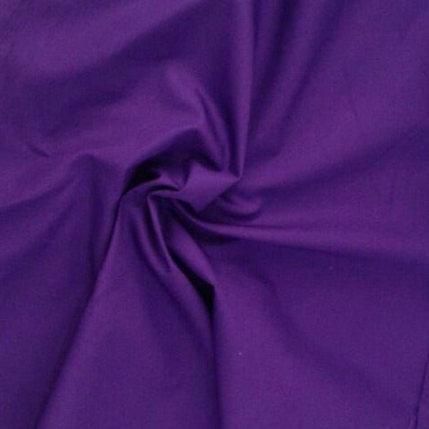 Purple cotton poplin fabric