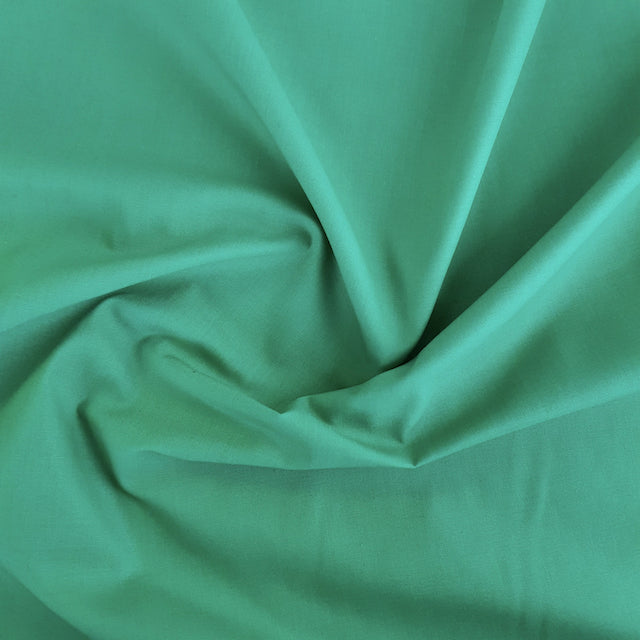 Jade plain polycotton fabric