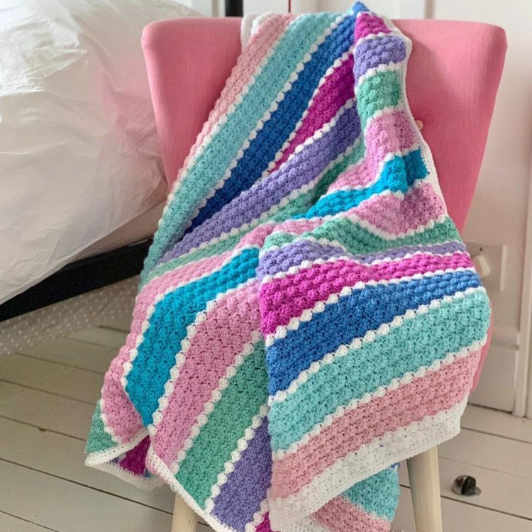 Amanda's Crochet Blanket kit including PDF Pattern - Ice Cream Colourway