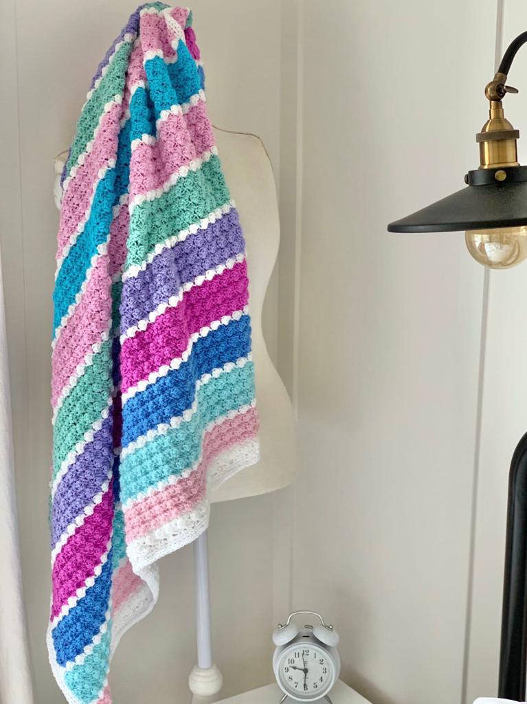 Amanda's Crochet Blanket kit including PDF Pattern - Ice Cream Colourway