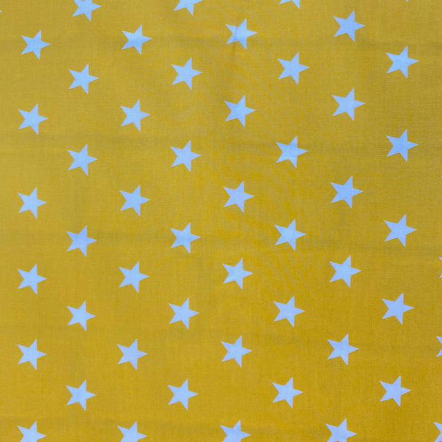 Rose & Hubble Yellow star fabric 100% Cotton Fabric,  sold per half metre, 112cm wide