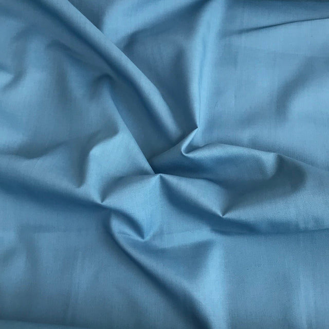 Wedgwood Blue plain polycotton fabric