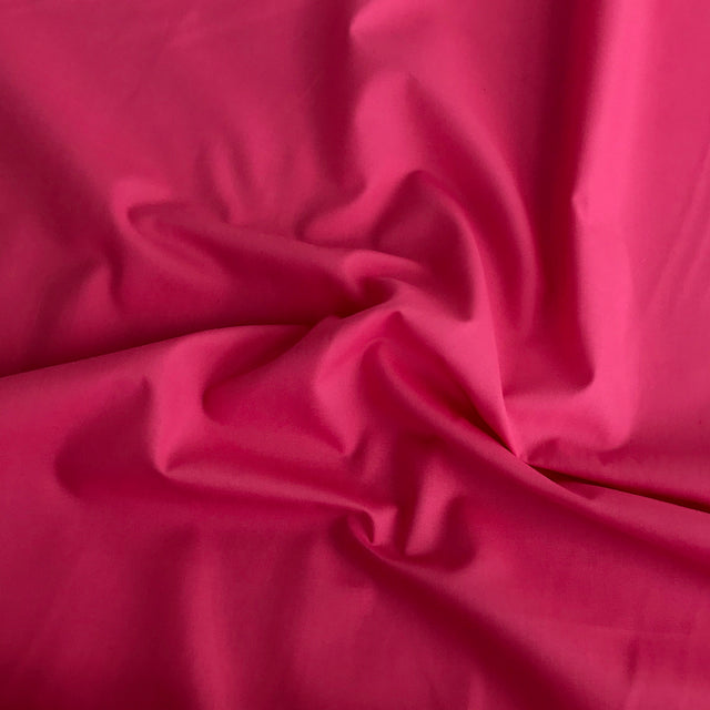 Cerise Pink plain polycotton fabric