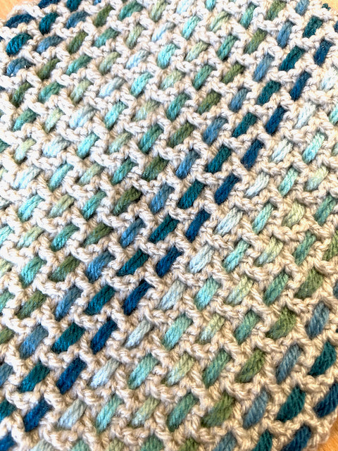 Andrea's KNITTED Scarf Kit (OCEAN DREAM) colours including free PDF Pattern