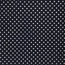 Black polka dot polycotton fabric