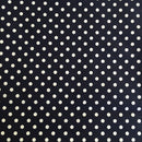 Navy Blue polka dot polycotton fabric