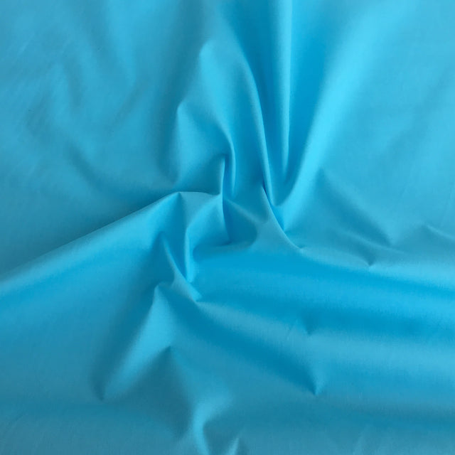 Turquoise plain polycotton fabric