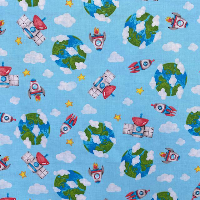 Galaxy Quest space themed 100% cotton fabric