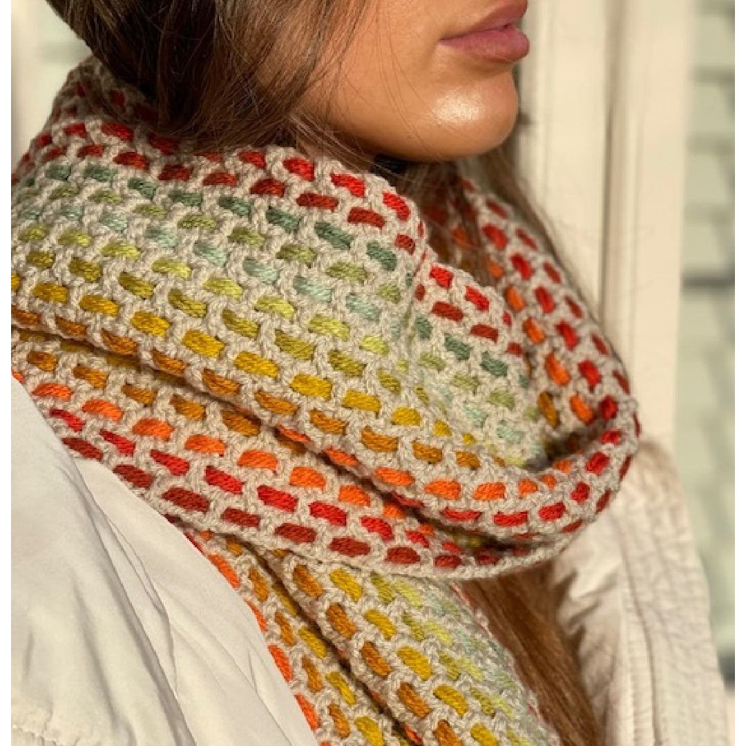 Ribbons of Rainbow Scarf' Downloadable Crochet Pattern