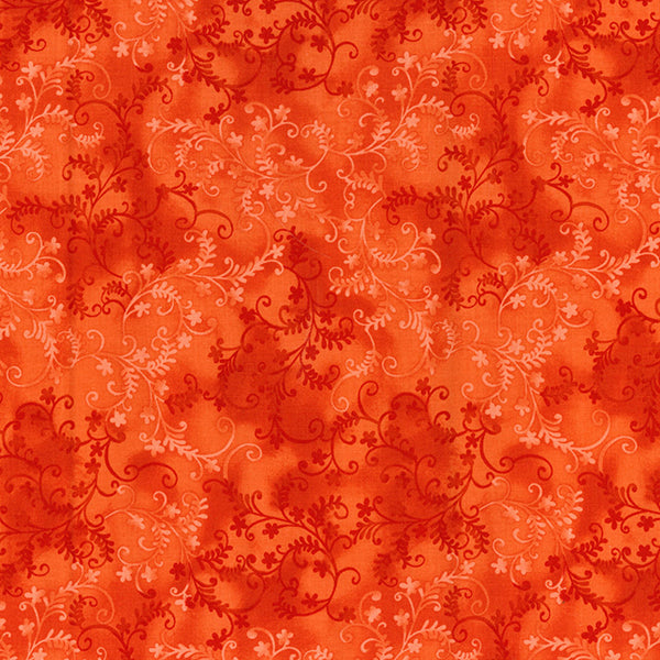 Tangerine mystic vine craft cotton fabric