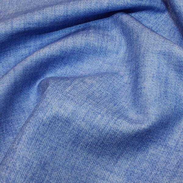 1. Azure 100% cotton linen effect fabric