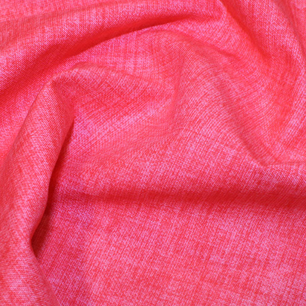 6. Coral 100% cotton linen effect fabric