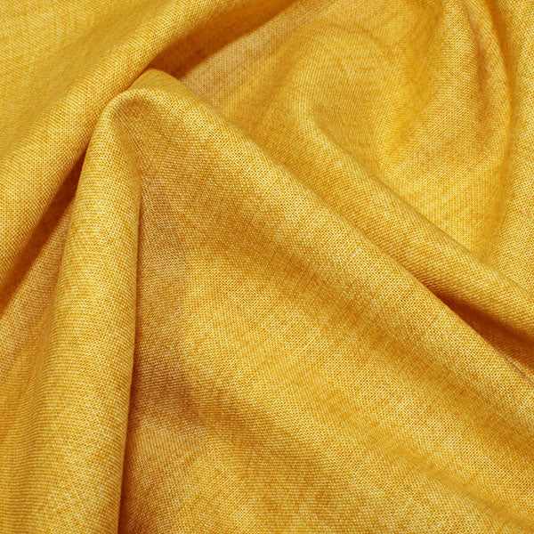 7. Gold 100% cotton linen effect fabric