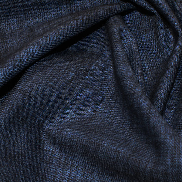 6. Navy 100% cotton linen effect fabric