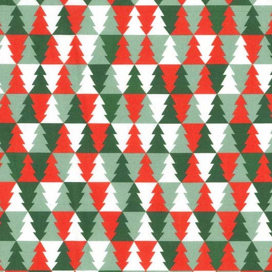 Christmas tree design cotton fabric