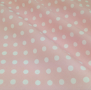 Baby Pink White Spot 100% cotton poplin fabric